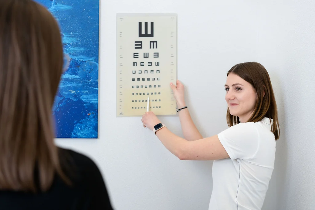 Sehtest an der Sehtafel